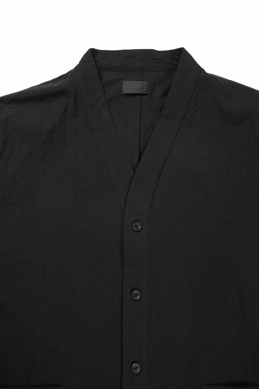 COLINA CARDIGAN SHIRT / GV-POPLIN (LOG WOOD BLACK) - Image 6