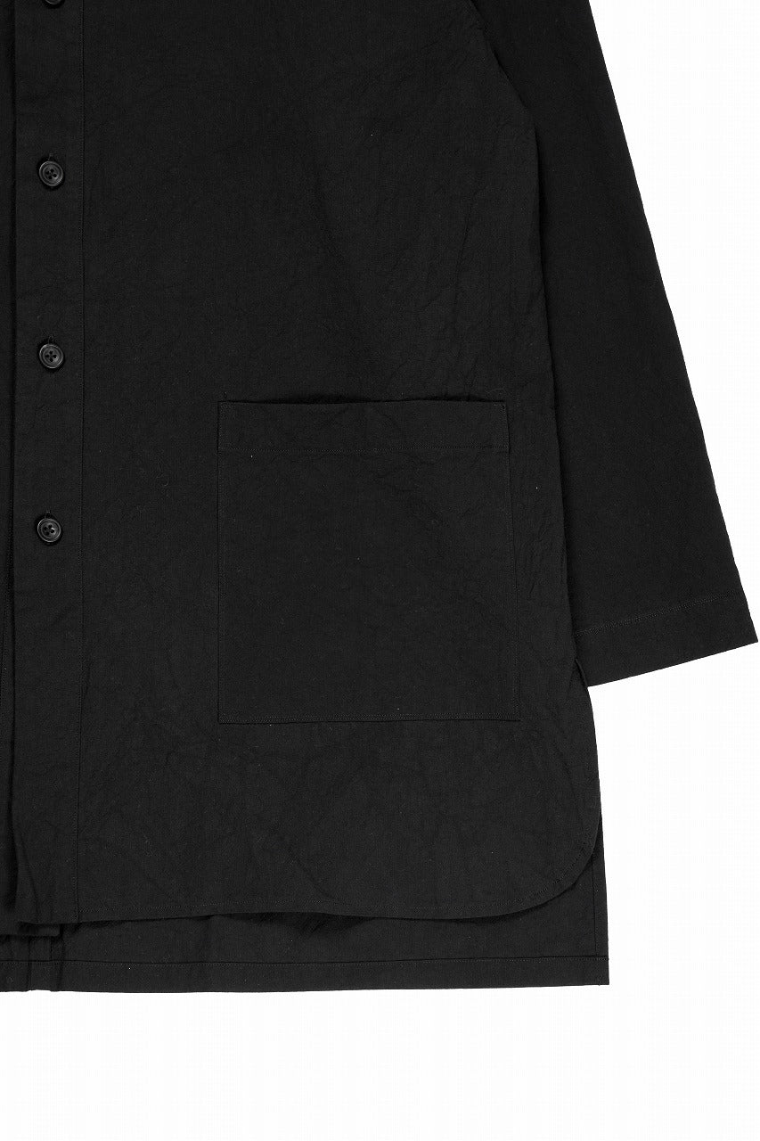 COLINA CARDIGAN SHIRT / GV-POPLIN (LOG WOOD BLACK) - Image 7
