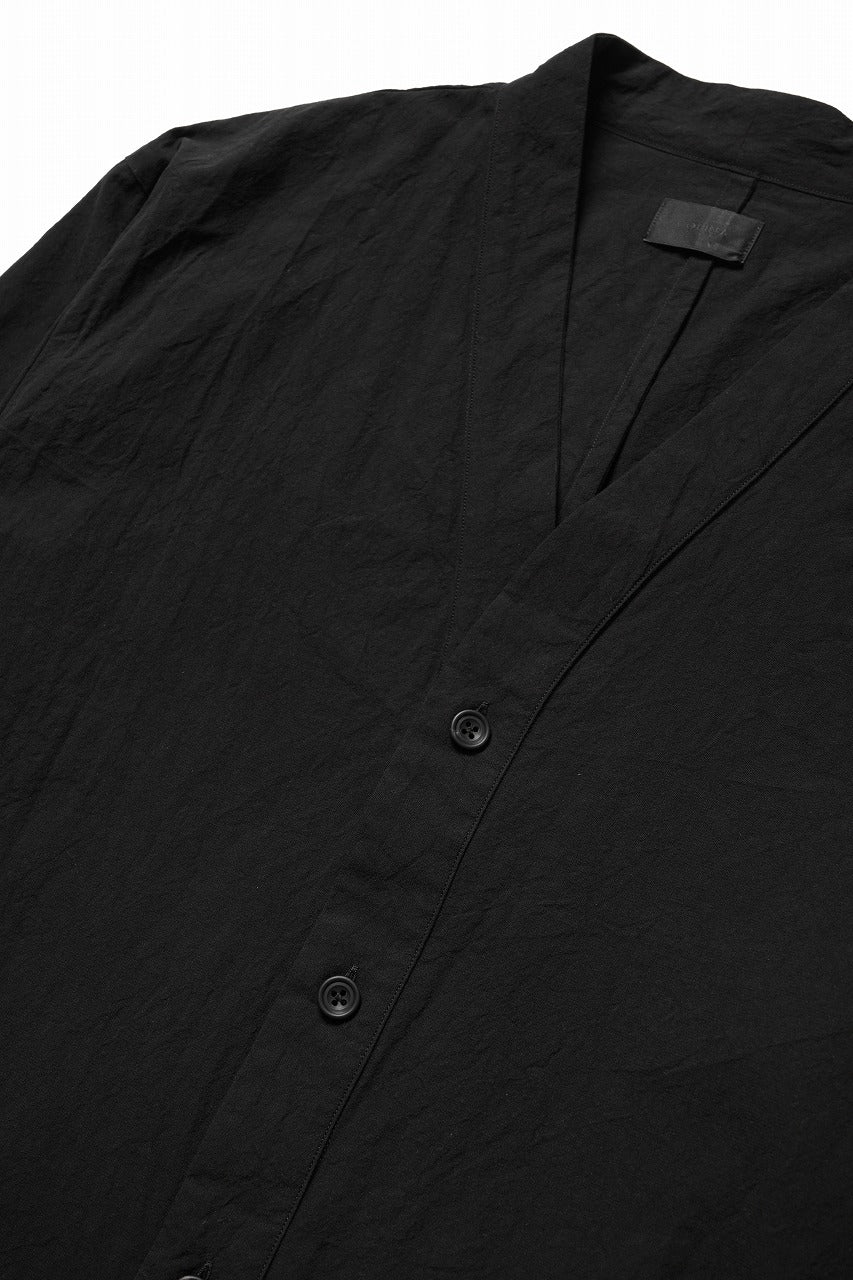 COLINA CARDIGAN SHIRT / GV-POPLIN (LOG WOOD BLACK) - Image 8