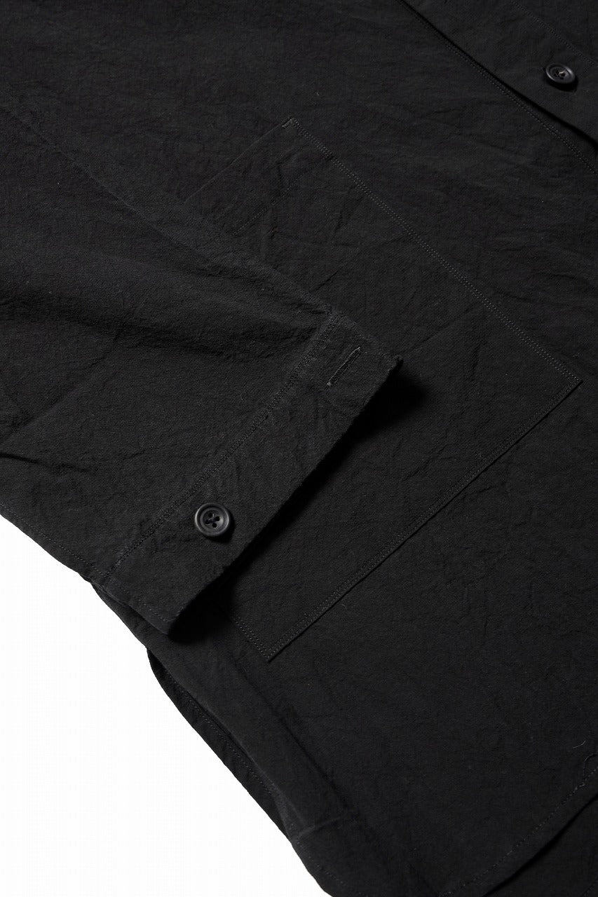 COLINA CARDIGAN SHIRT / GV-POPLIN (LOG WOOD BLACK) - Image 9