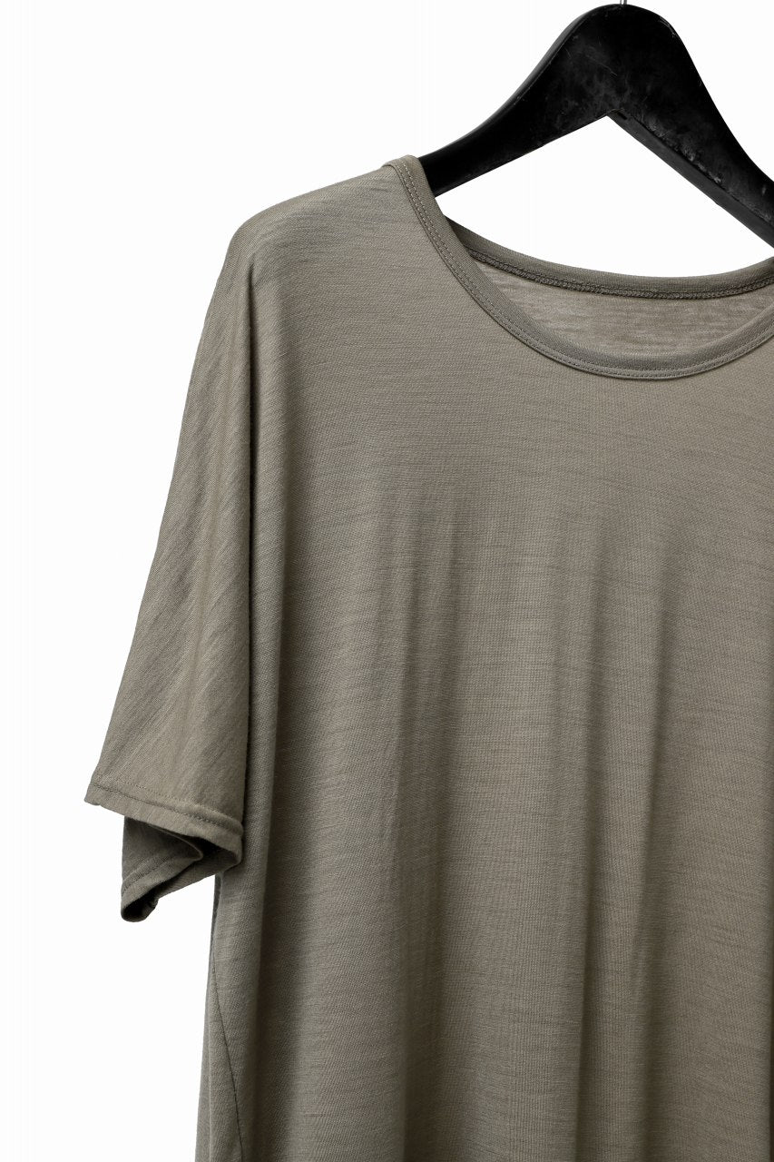 COLINA DOLMAN S/S TEE / SUPER 120s WASHABLE WOOL JERSEY (SEPIA) - Image 6