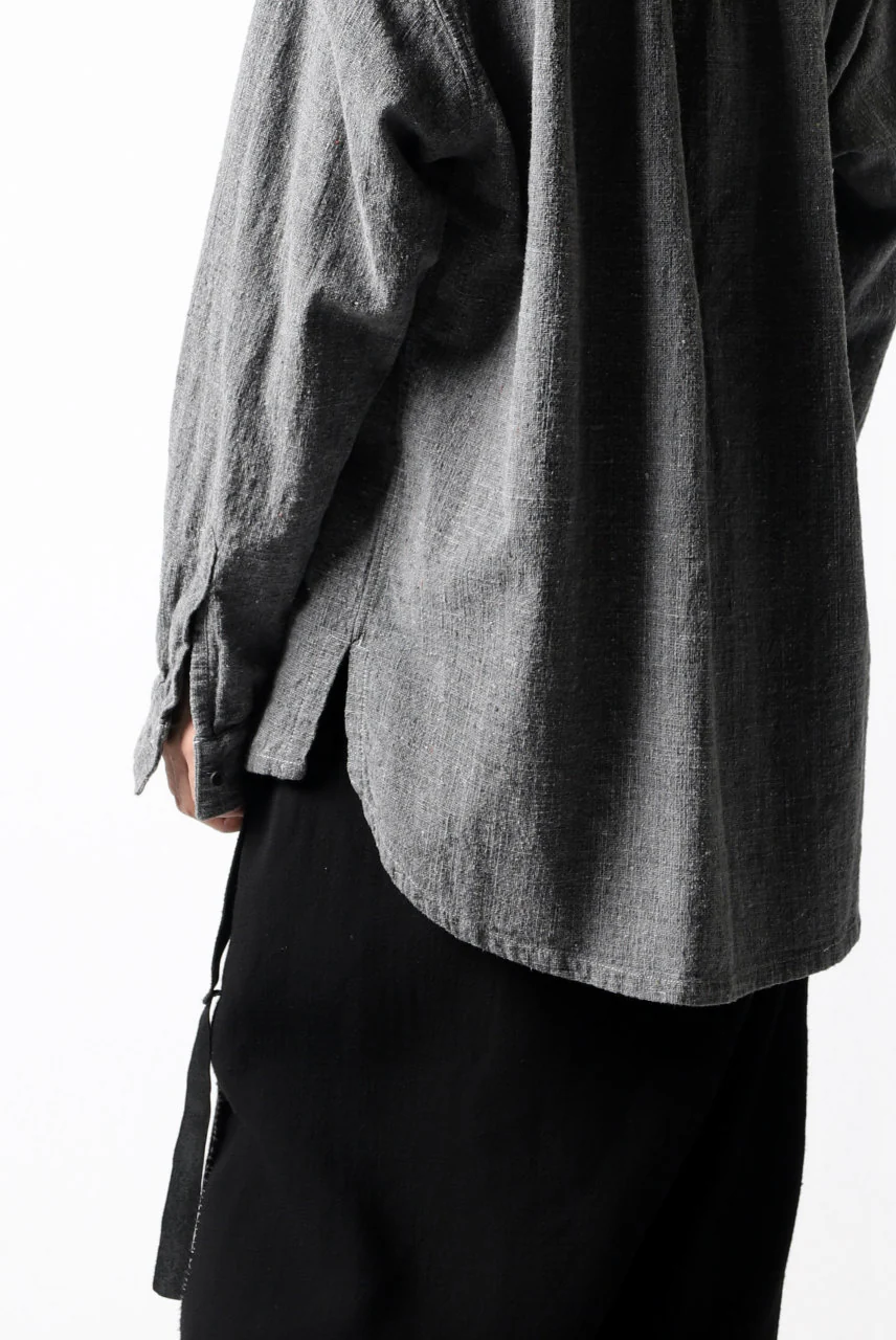 COLINA FRENCH WORK SHIRT JACKET / HAND SPUN COTTON TWEED (SUMI) - Image 36