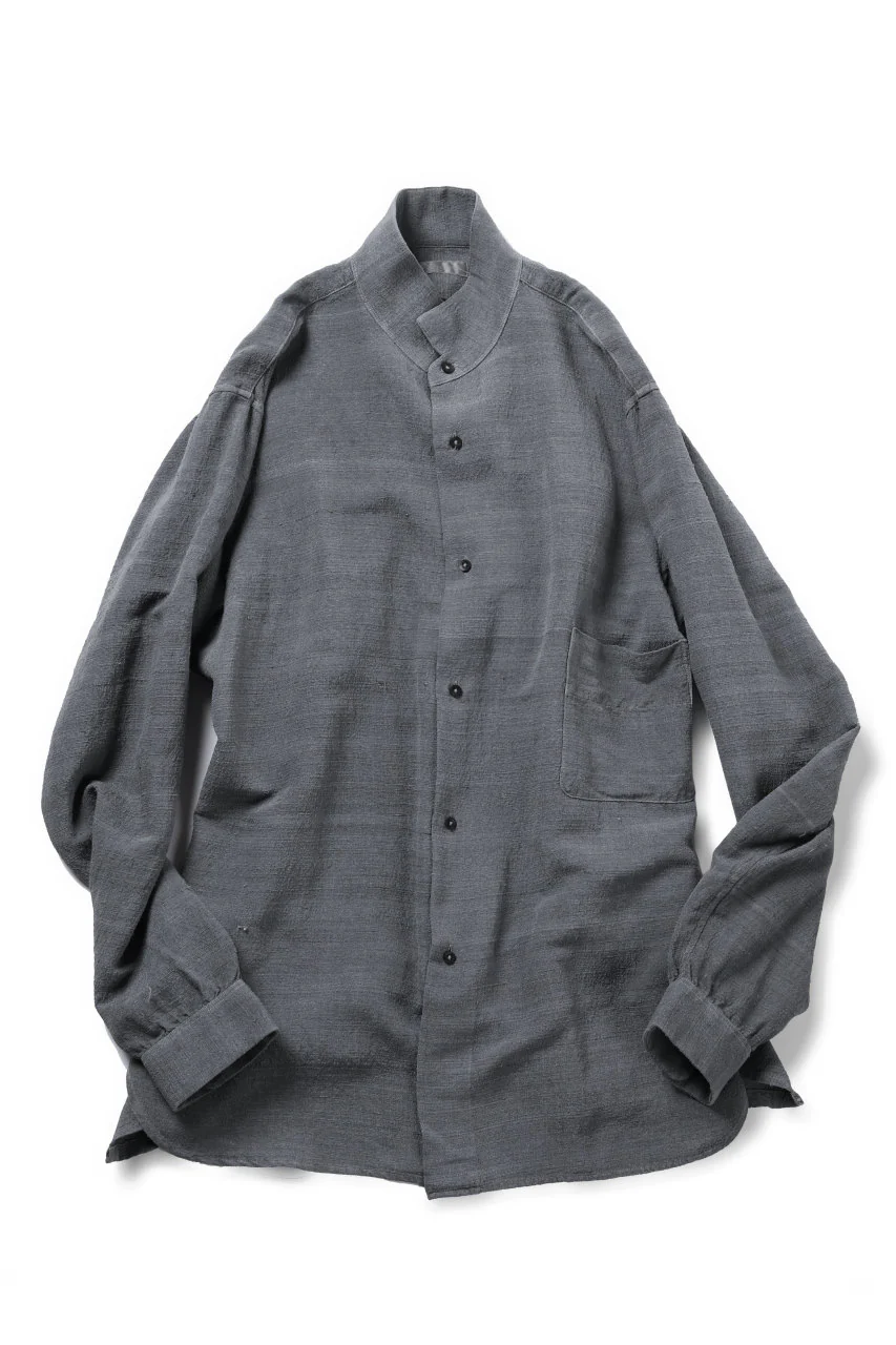 COLINA GARDENER SHIRT / SLUB SILK (SUMI DYED)