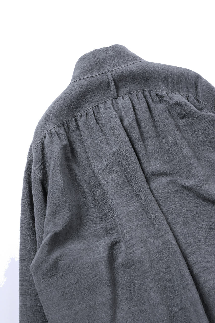 COLINA GARDENER SHIRT / SLUB SILK (SUMI DYED) - Image 25