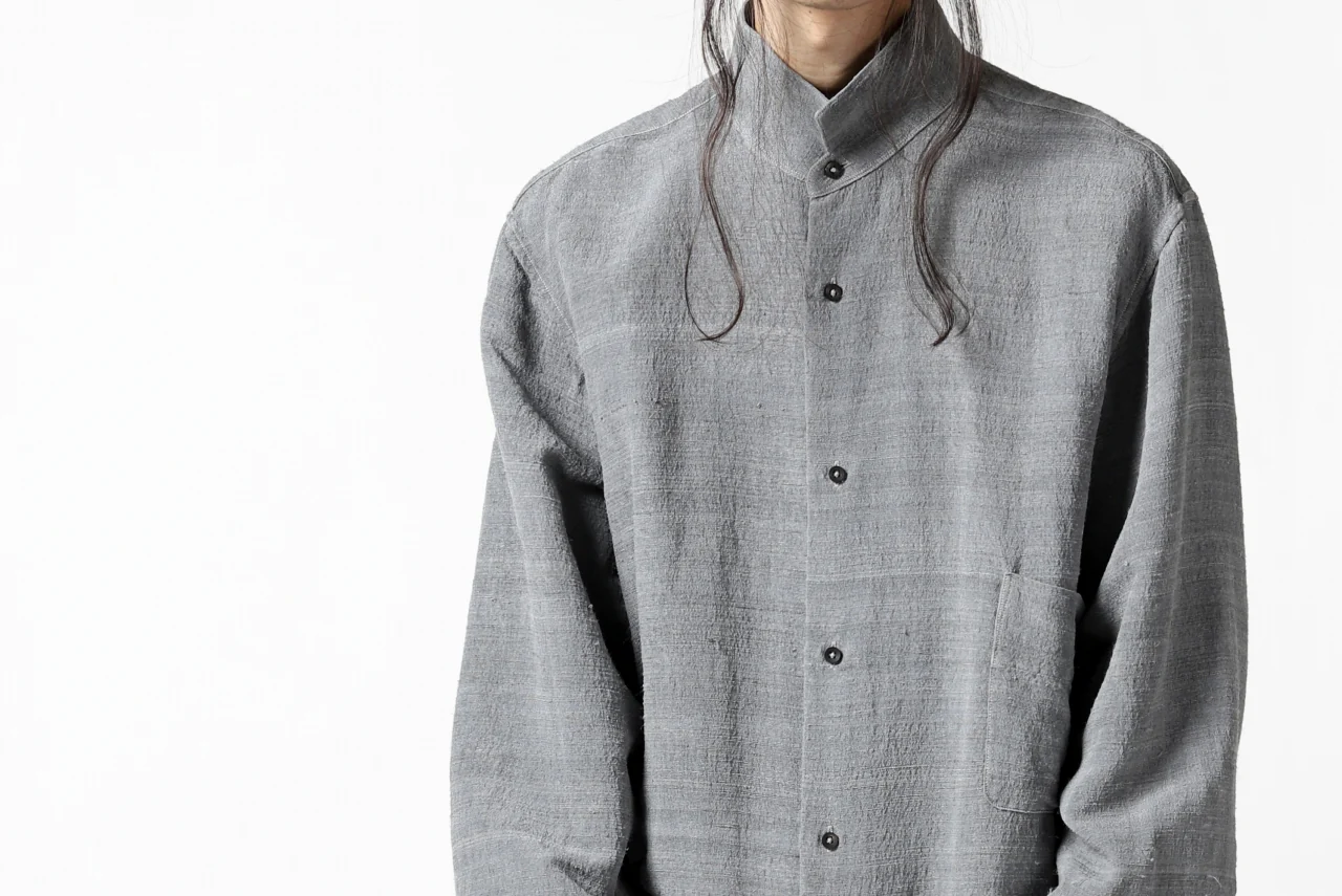 COLINA GARDENER SHIRT / SLUB SILK (SUMI DYED) - Image 27