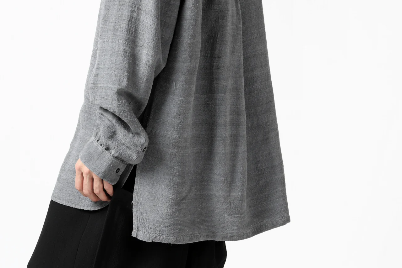 COLINA GARDENER SHIRT / SLUB SILK (SUMI DYED) - Image 30