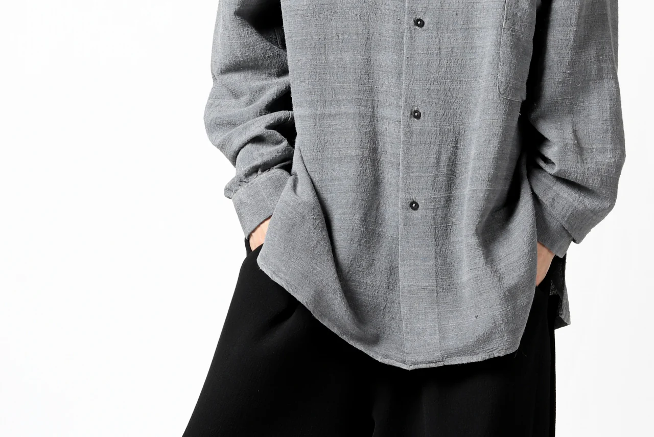 COLINA GARDENER SHIRT / SLUB SILK (SUMI DYED) - Image 32