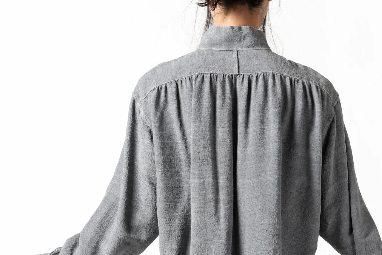 COLINA GARDENER SHIRT / SLUB SILK (SUMI DYED) - Image 33