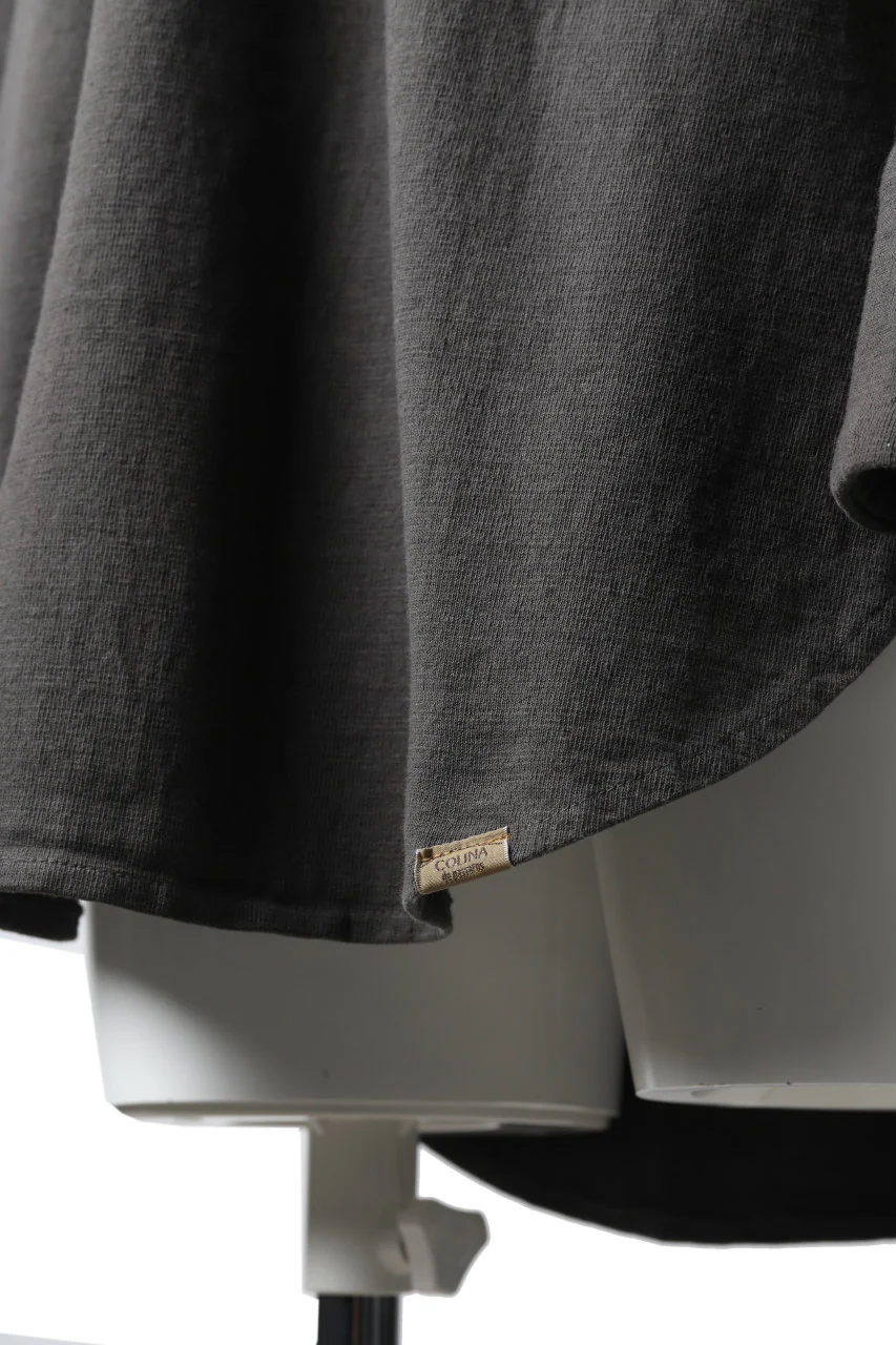 COLINA GRANPA PULL OVER SHIRT / LOG WOOD DYED HEAVY JERSEY (LOG WOOD BLACK) - Image 12