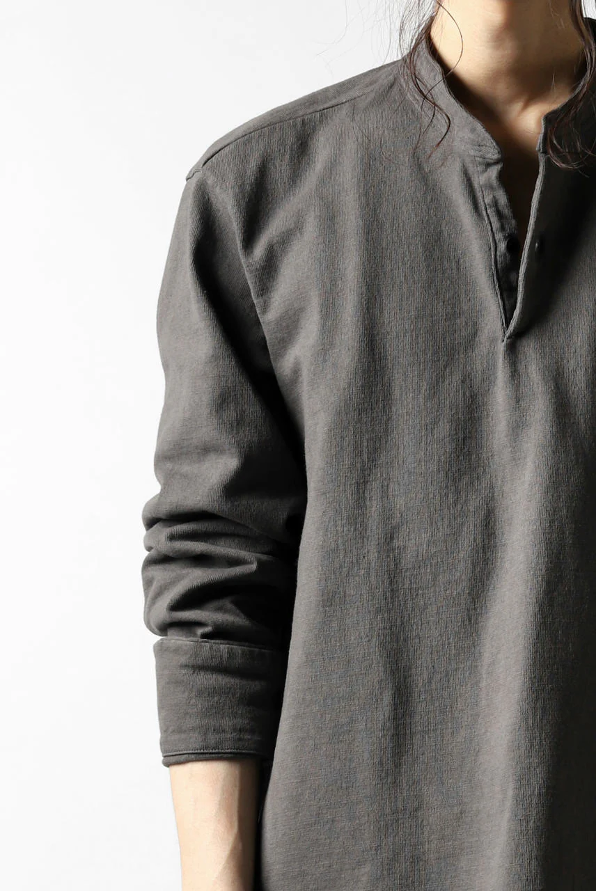 COLINA GRANPA PULL OVER SHIRT / LOG WOOD DYED HEAVY JERSEY (LOG WOOD BLACK) - Image 37