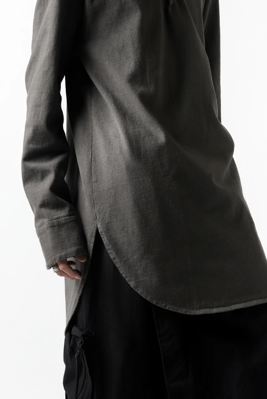 COLINA GRANPA PULL OVER SHIRT / LOG WOOD DYED HEAVY JERSEY (LOG WOOD BLACK) - Image 38