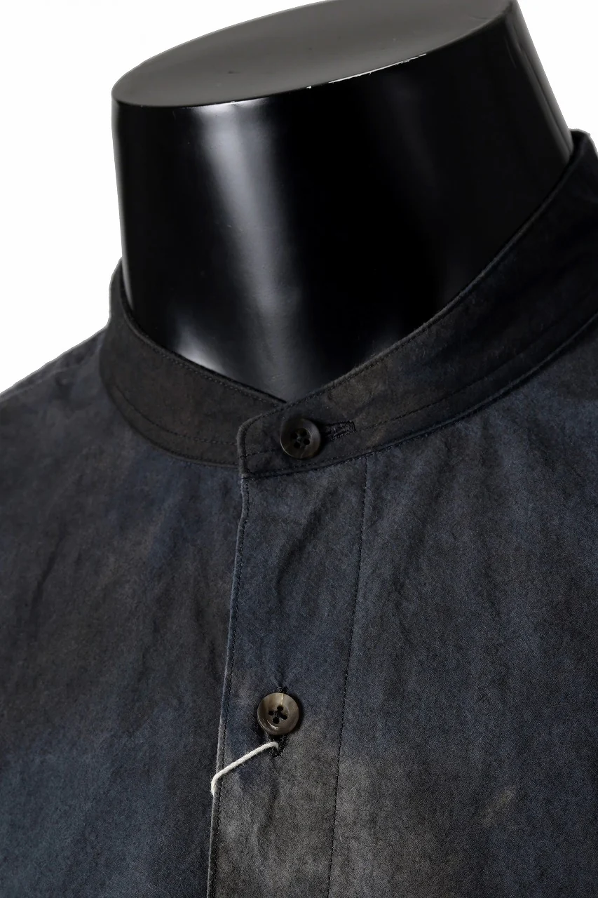 COLINA GRANPA SHIRT / DARK DYED POPLIN (BLACK MIST) - Image 11