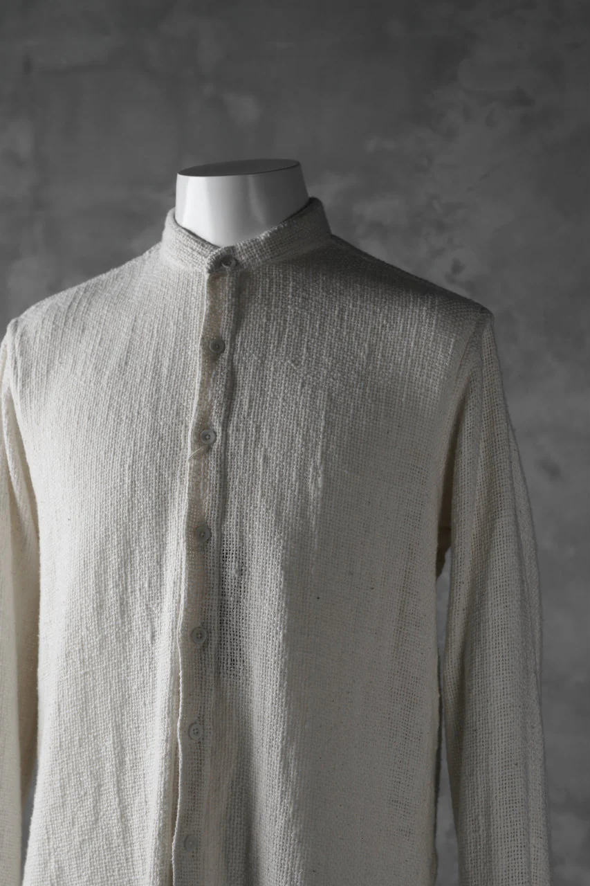 COLINA GRANPA SHIRT / HANDSPAN ORGANIC COTTON (WHITE) - Image 11