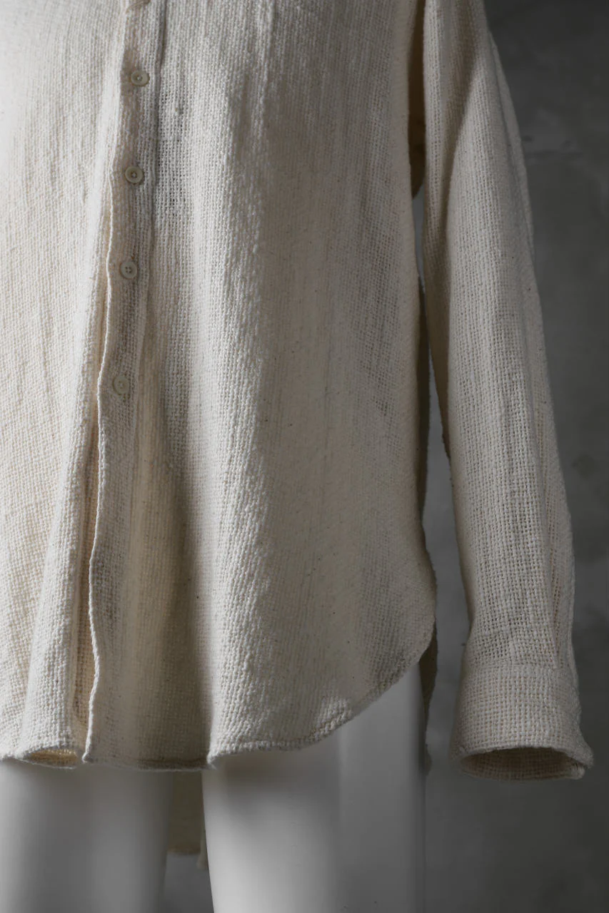COLINA GRANPA SHIRT / HANDSPAN ORGANIC COTTON (WHITE) - Image 14