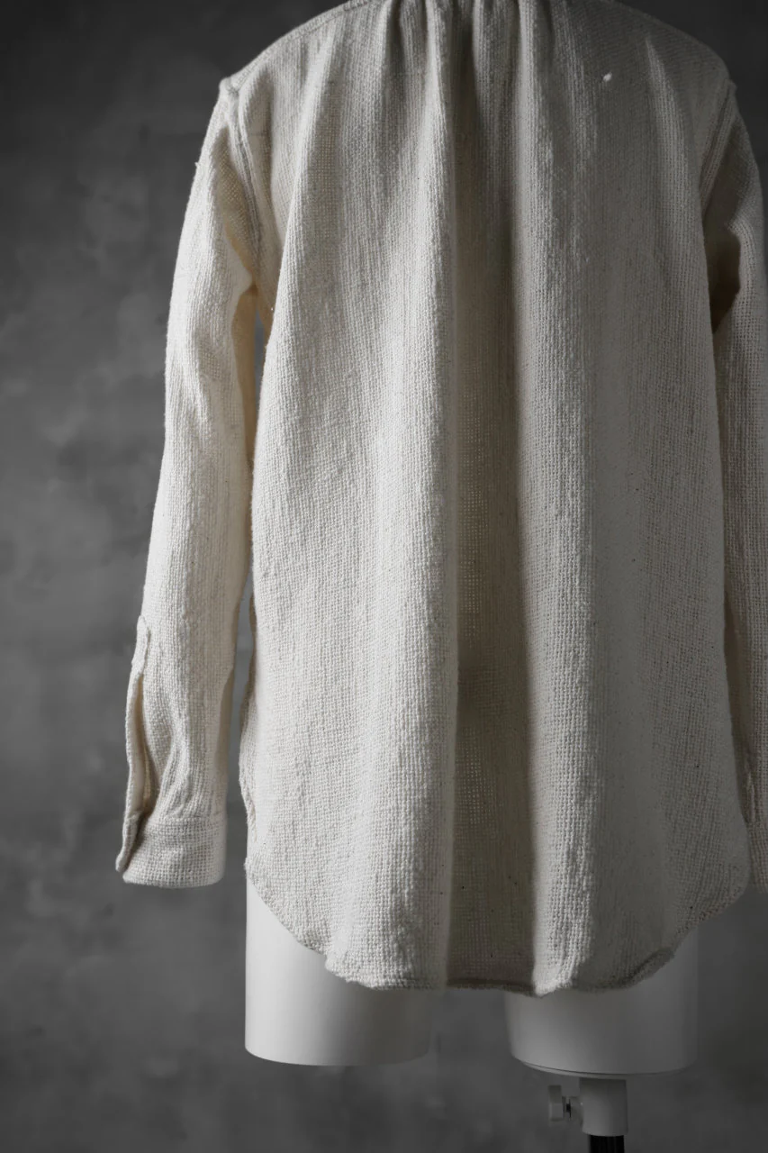 COLINA GRANPA SHIRT / HANDSPAN ORGANIC COTTON (WHITE) - Image 16