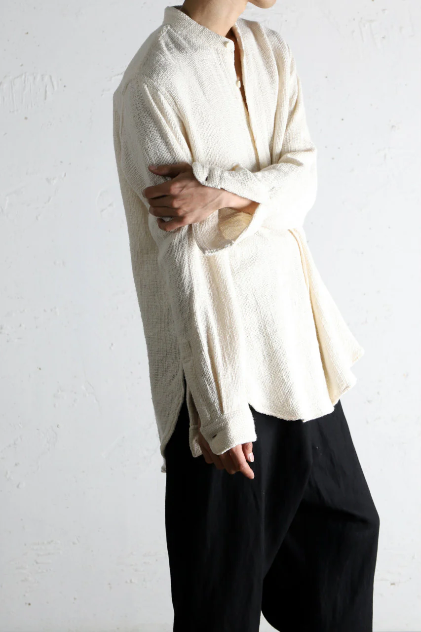 COLINA GRANPA SHIRT / HANDSPAN ORGANIC COTTON (WHITE) - Image 24