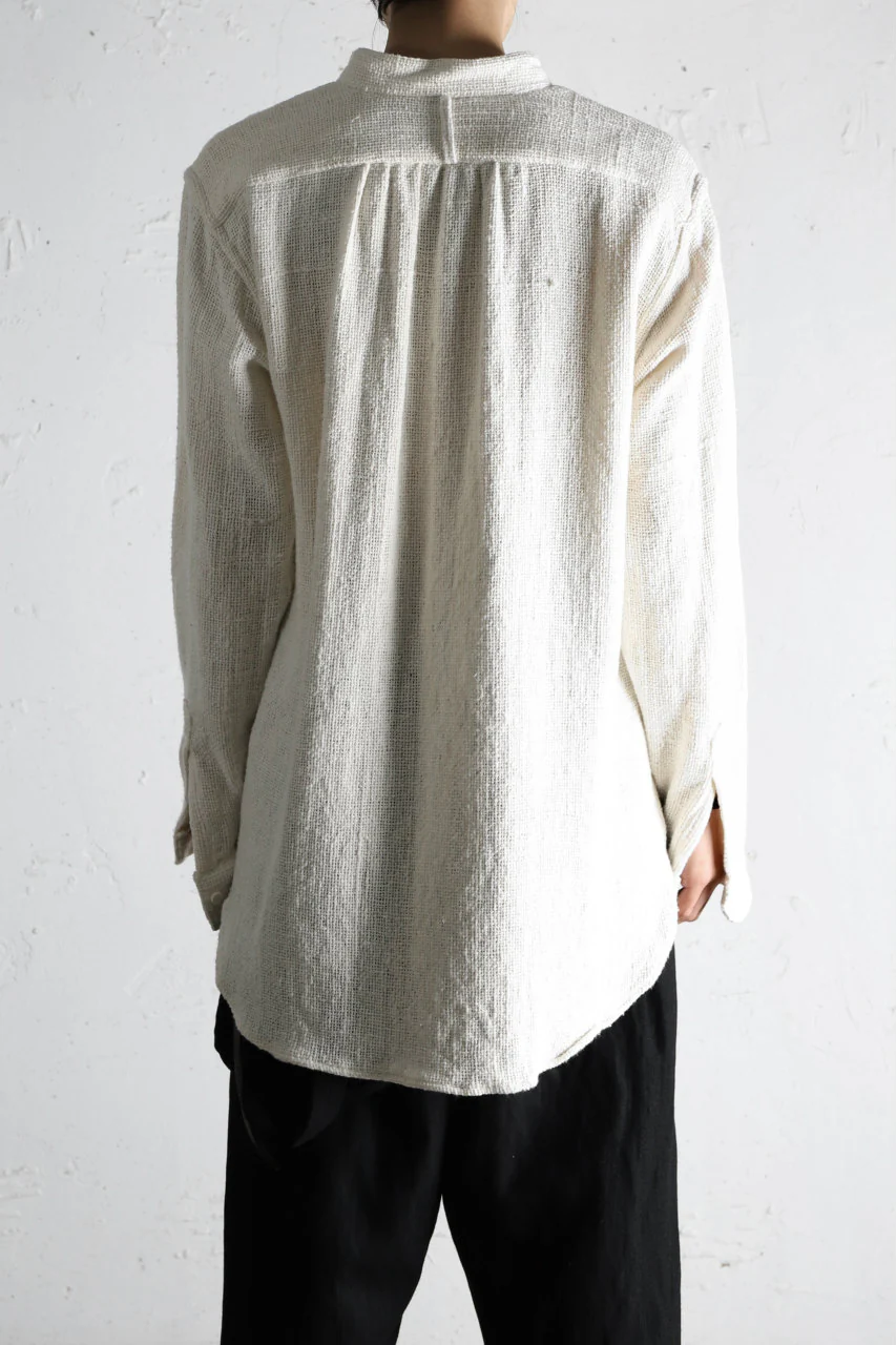 COLINA GRANPA SHIRT / HANDSPAN ORGANIC COTTON (WHITE) - Image 25