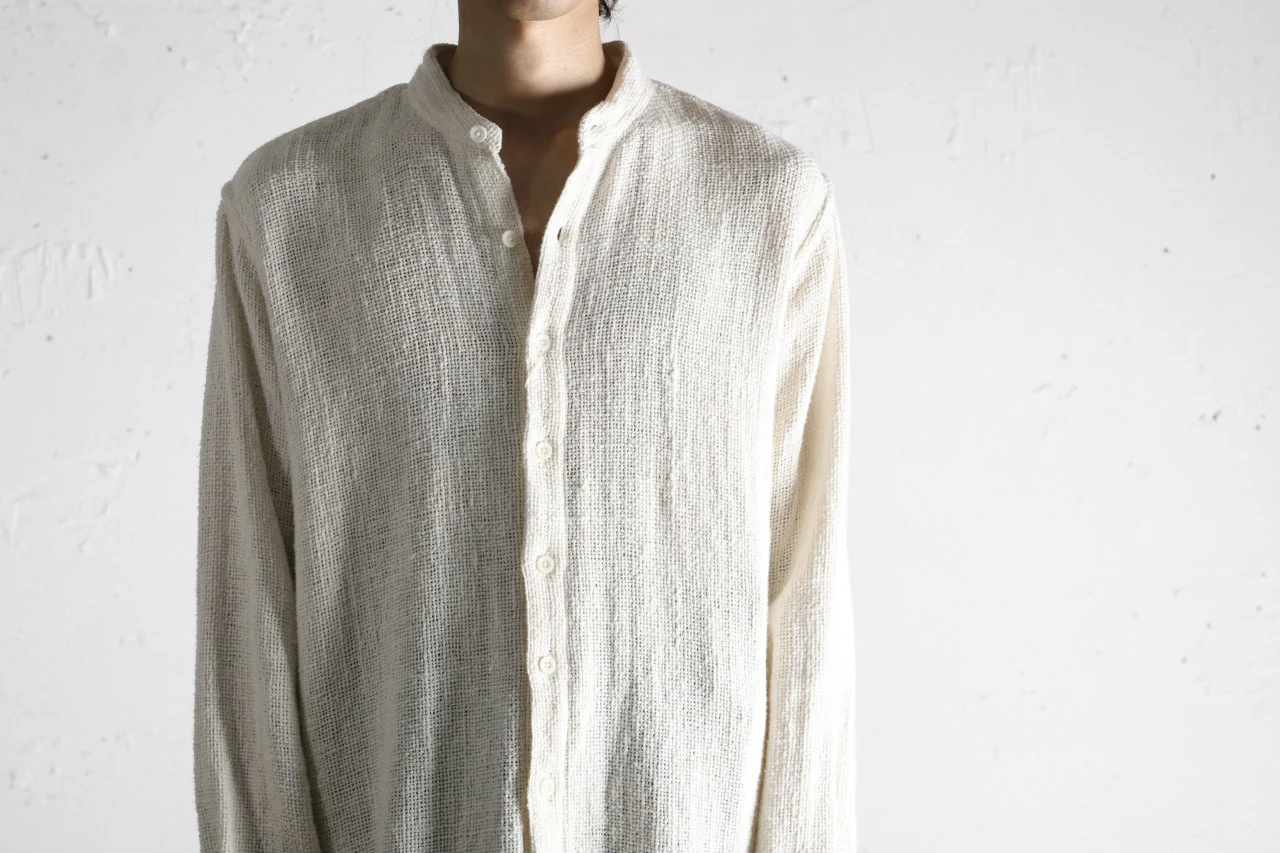 COLINA GRANPA SHIRT / HANDSPAN ORGANIC COTTON (WHITE) - Image 29