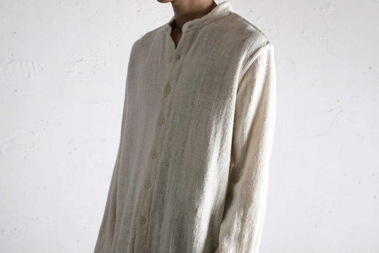 COLINA GRANPA SHIRT / HANDSPAN ORGANIC COTTON (WHITE) - Image 30