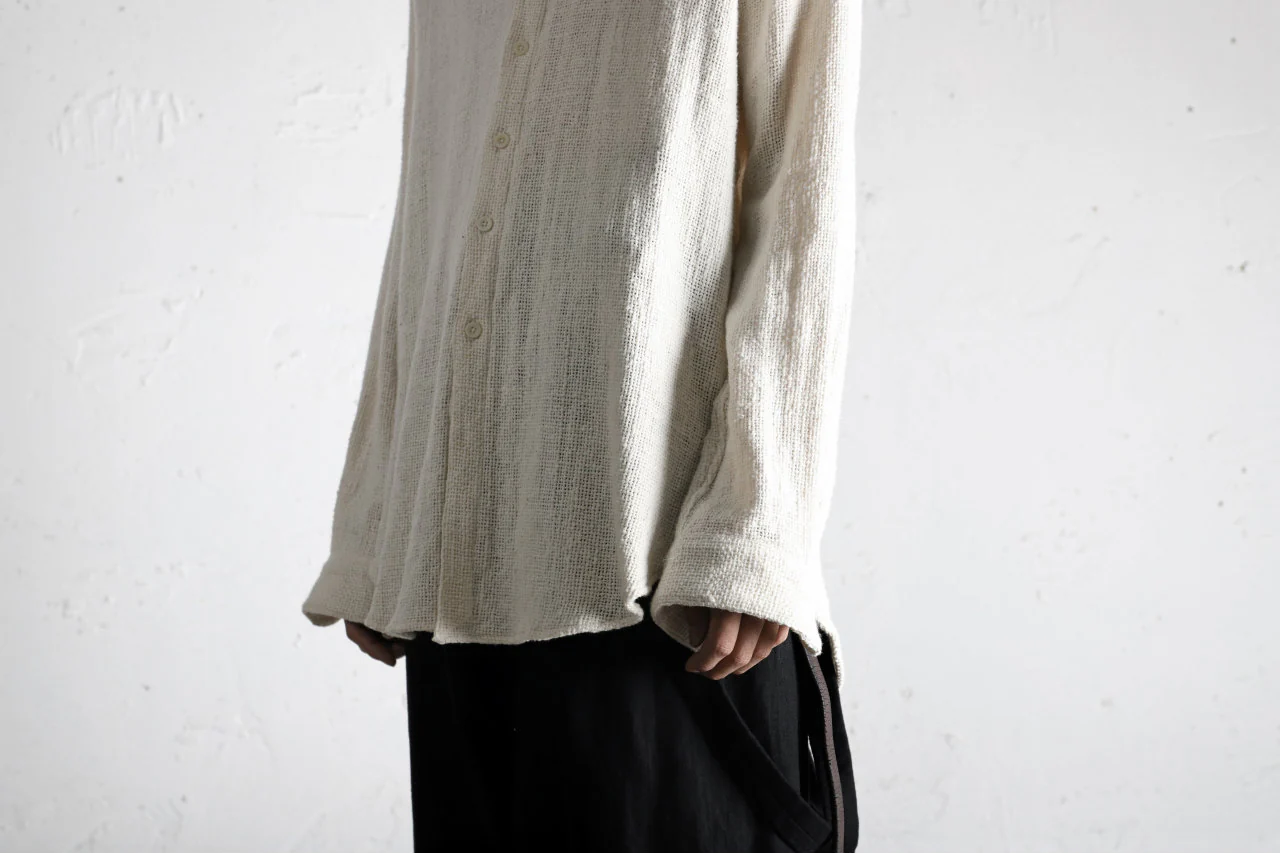 COLINA GRANPA SHIRT / HANDSPAN ORGANIC COTTON (WHITE) - Image 31
