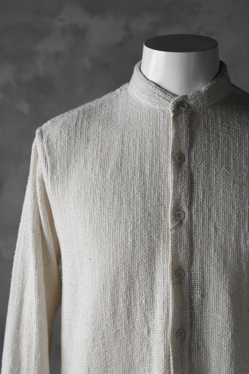 COLINA GRANPA SHIRT / HANDSPAN ORGANIC COTTON (WHITE) - Image 5