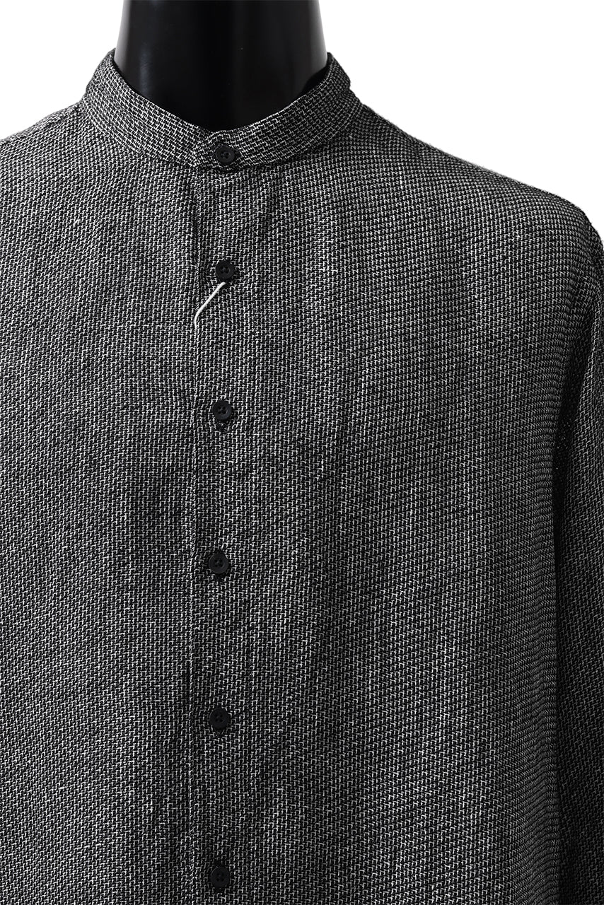 COLINA GRANPA SHIRT / LINEN TWEED (BLACK) - Image 19