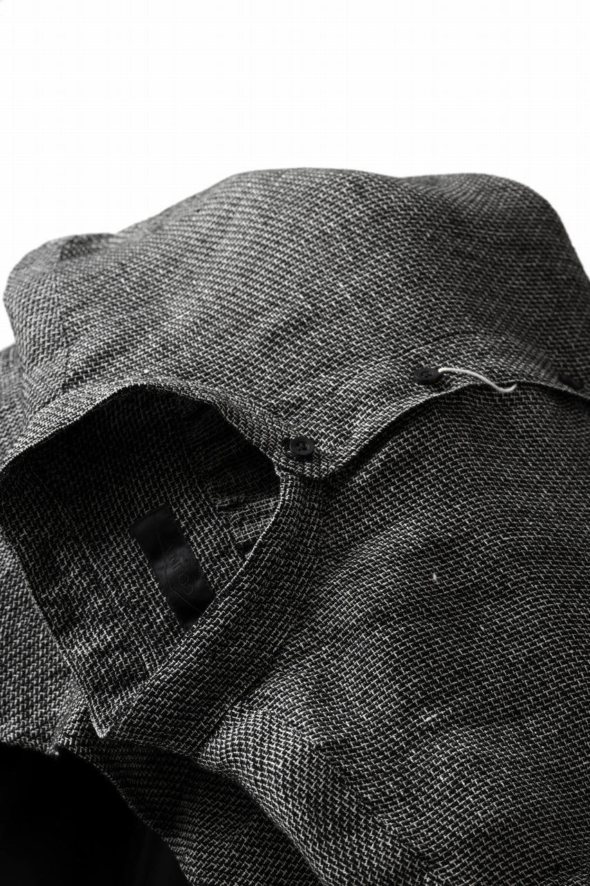 COLINA GRANPA SHIRT / LINEN TWEED (BLACK) - Image 28