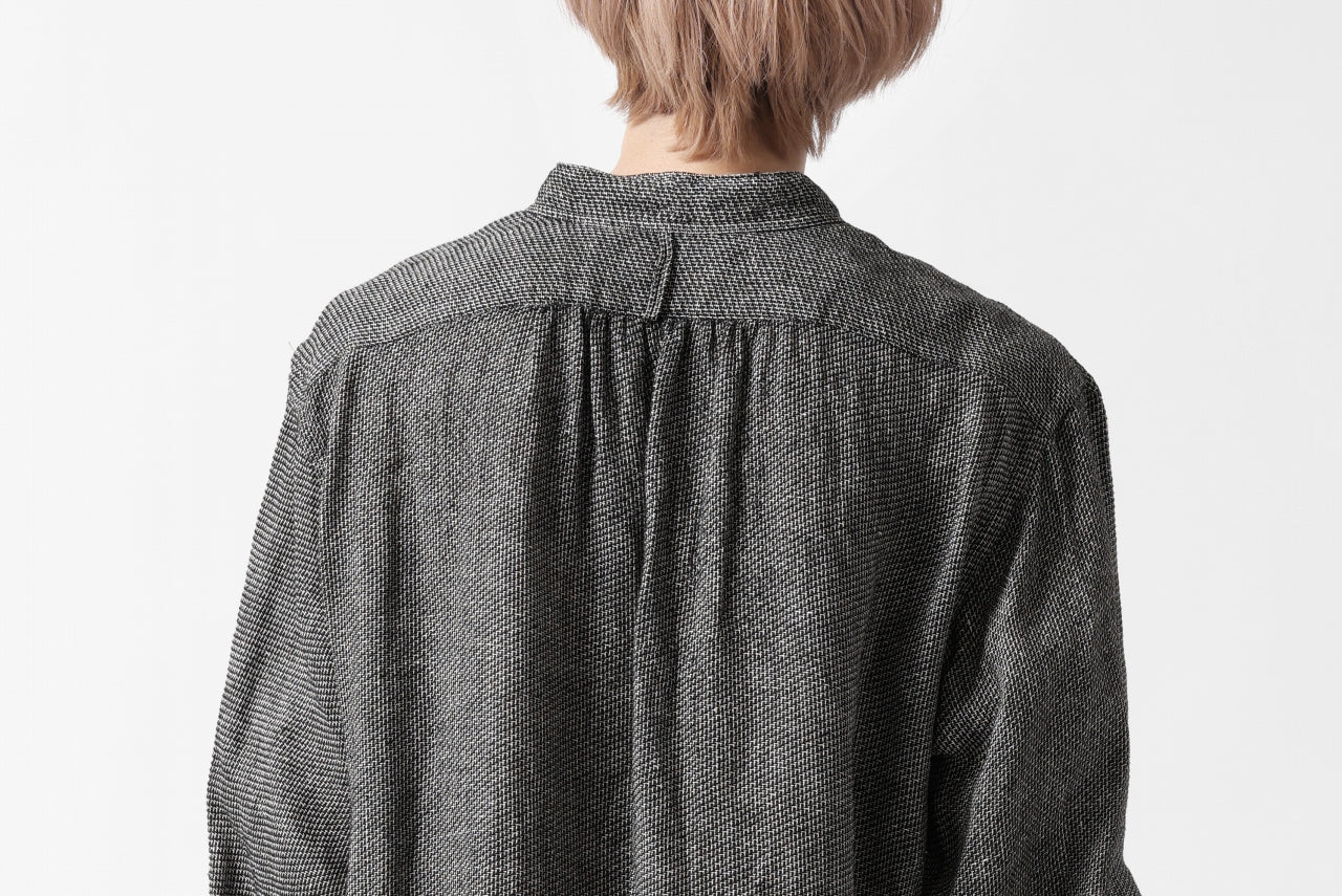 COLINA GRANPA SHIRT / LINEN TWEED (BLACK) - Image 31