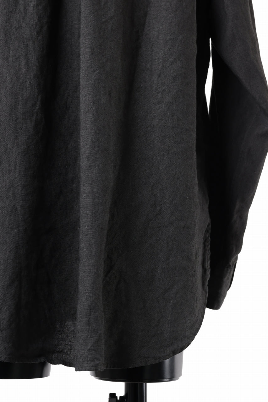 COLINA GRANPA SHIRT / NATURAL DYED LINEN POPLIN (LOGWOOD) - Image 10