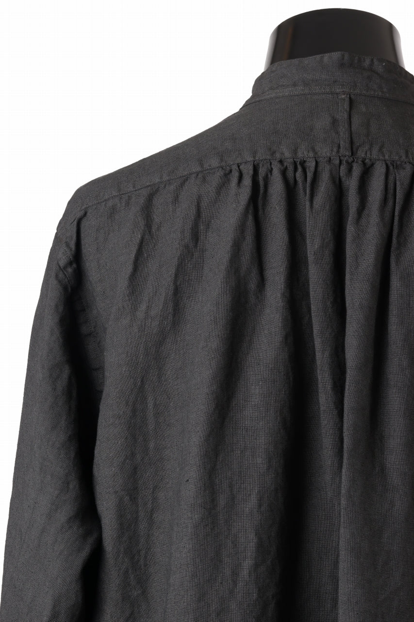 COLINA GRANPA SHIRT / NATURAL DYED LINEN POPLIN (LOGWOOD) - Image 13