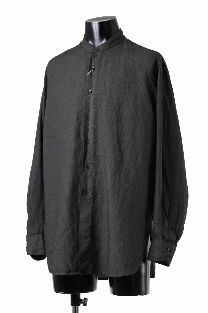 COLINA GRANPA SHIRT / NATURAL DYED LINEN POPLIN (LOGWOOD) - Image 2