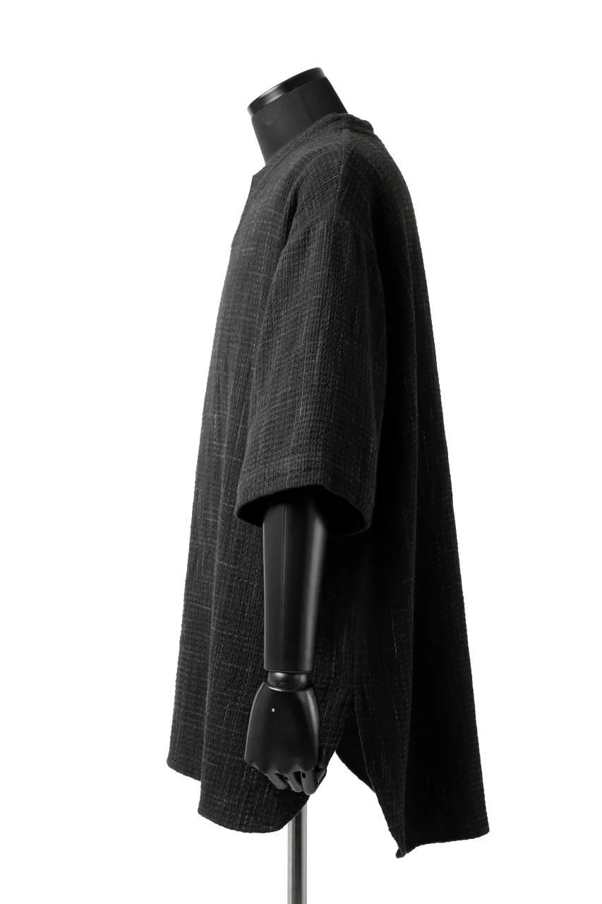 COLINA KEY NECK PULLOVER SHIRT / GARABO LIGHT SASHIKO (KASURI) - Image 3