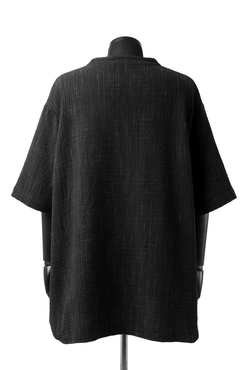 COLINA KEY NECK PULLOVER SHIRT / GARABO LIGHT SASHIKO (KASURI) - Image 4