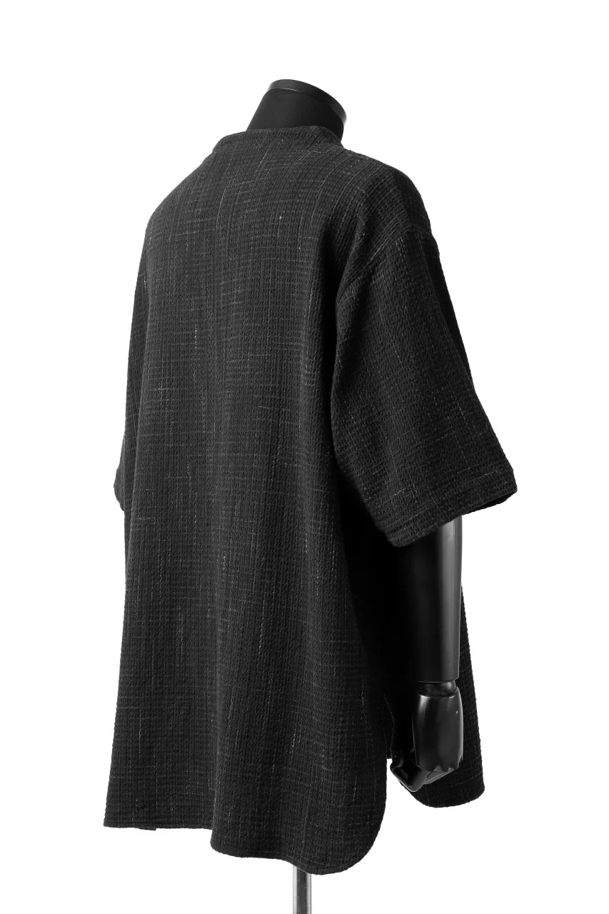 COLINA KEY NECK PULLOVER SHIRT / GARABO LIGHT SASHIKO (KASURI) - Image 5