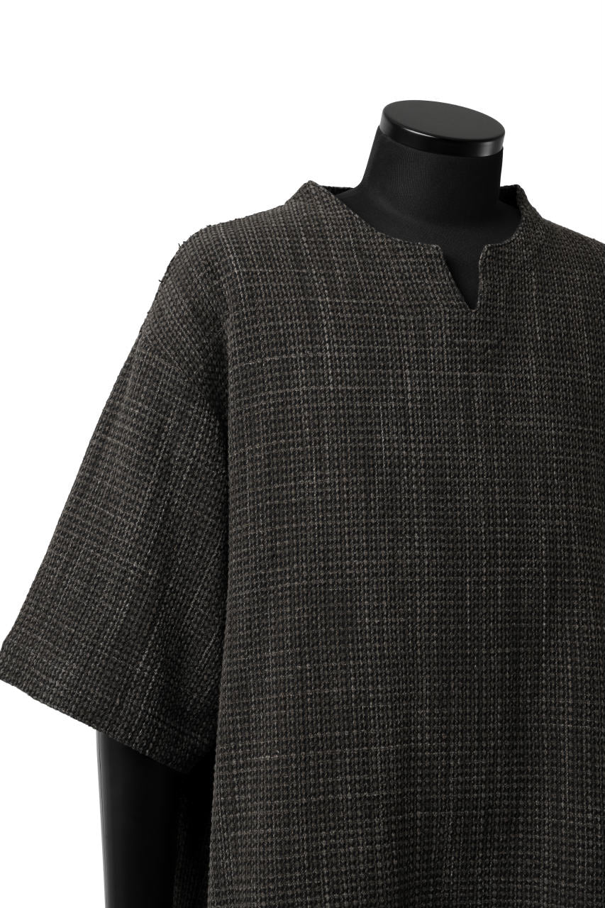 COLINA KEY NECK PULLOVER SHIRT / GARABO LIGHT SASHIKO (ZAKURO) - Image 10