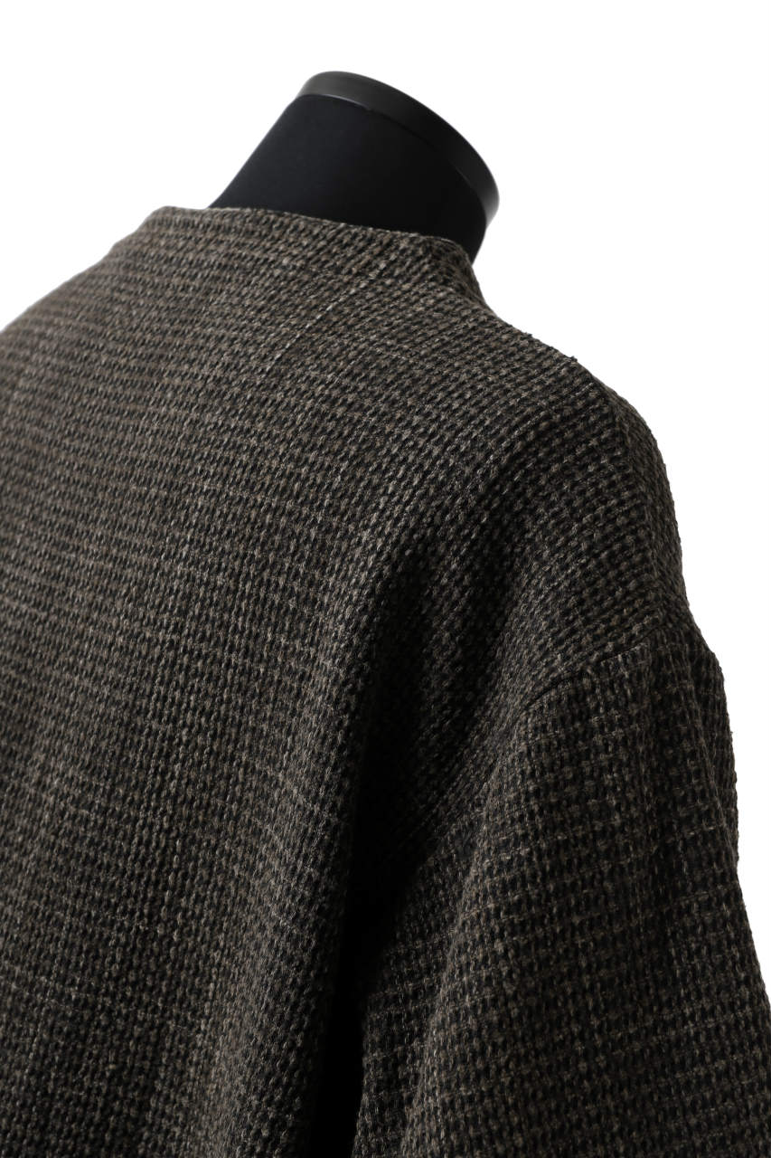 COLINA KEY NECK PULLOVER SHIRT / GARABO LIGHT SASHIKO (ZAKURO) - Image 13