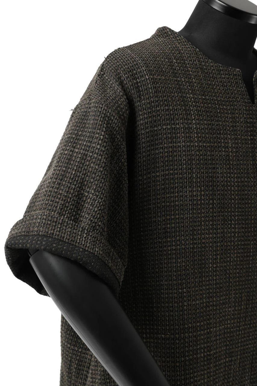 COLINA KEY NECK PULLOVER SHIRT / GARABO LIGHT SASHIKO (ZAKURO) - Image 14