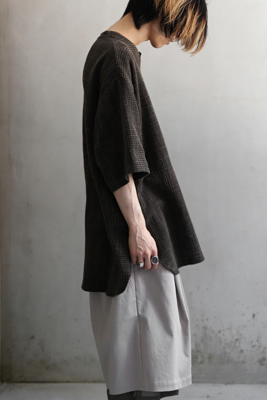 COLINA KEY NECK PULLOVER SHIRT / GARABO LIGHT SASHIKO (ZAKURO) - Image 22