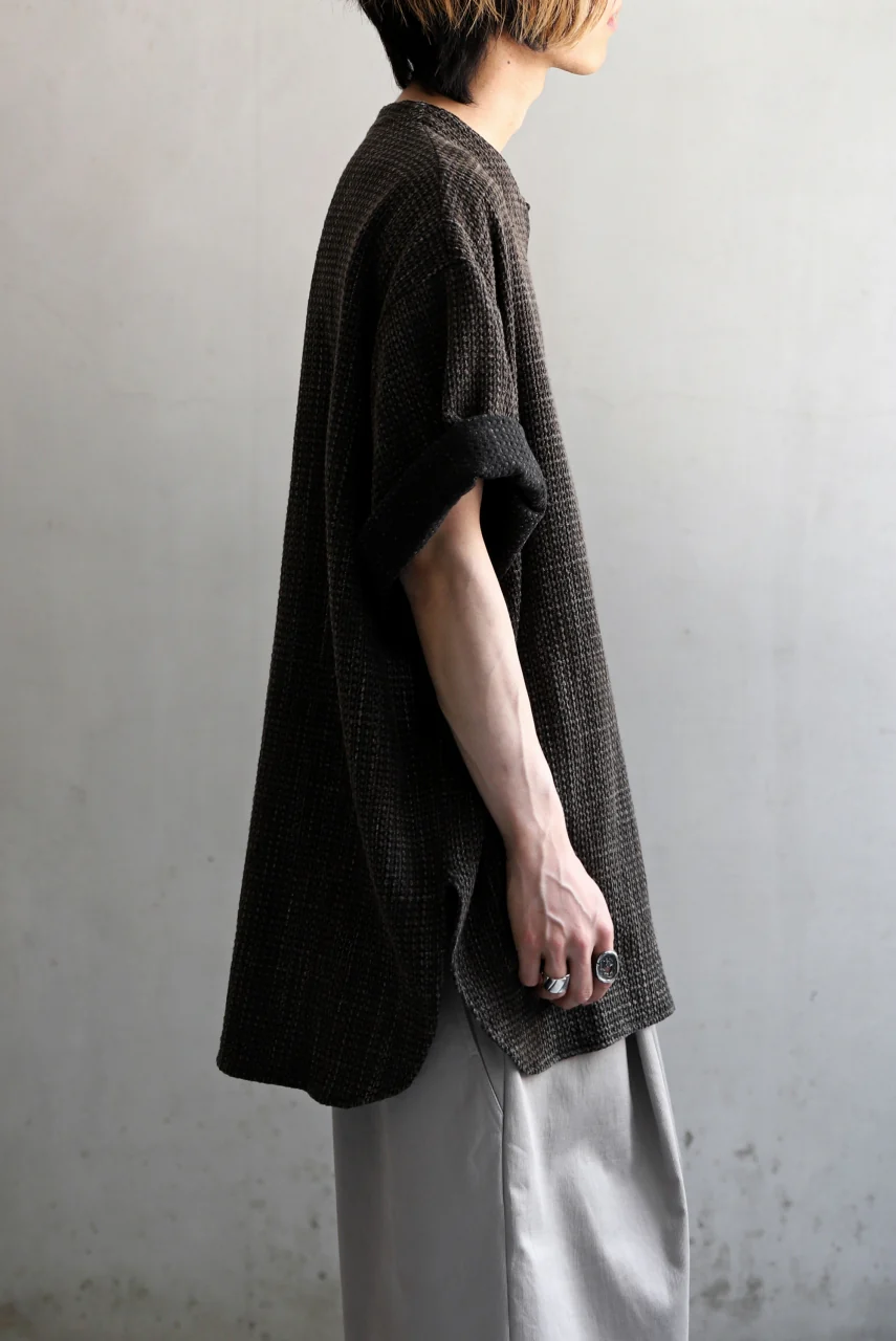 COLINA KEY NECK PULLOVER SHIRT / GARABO LIGHT SASHIKO (ZAKURO) - Image 28