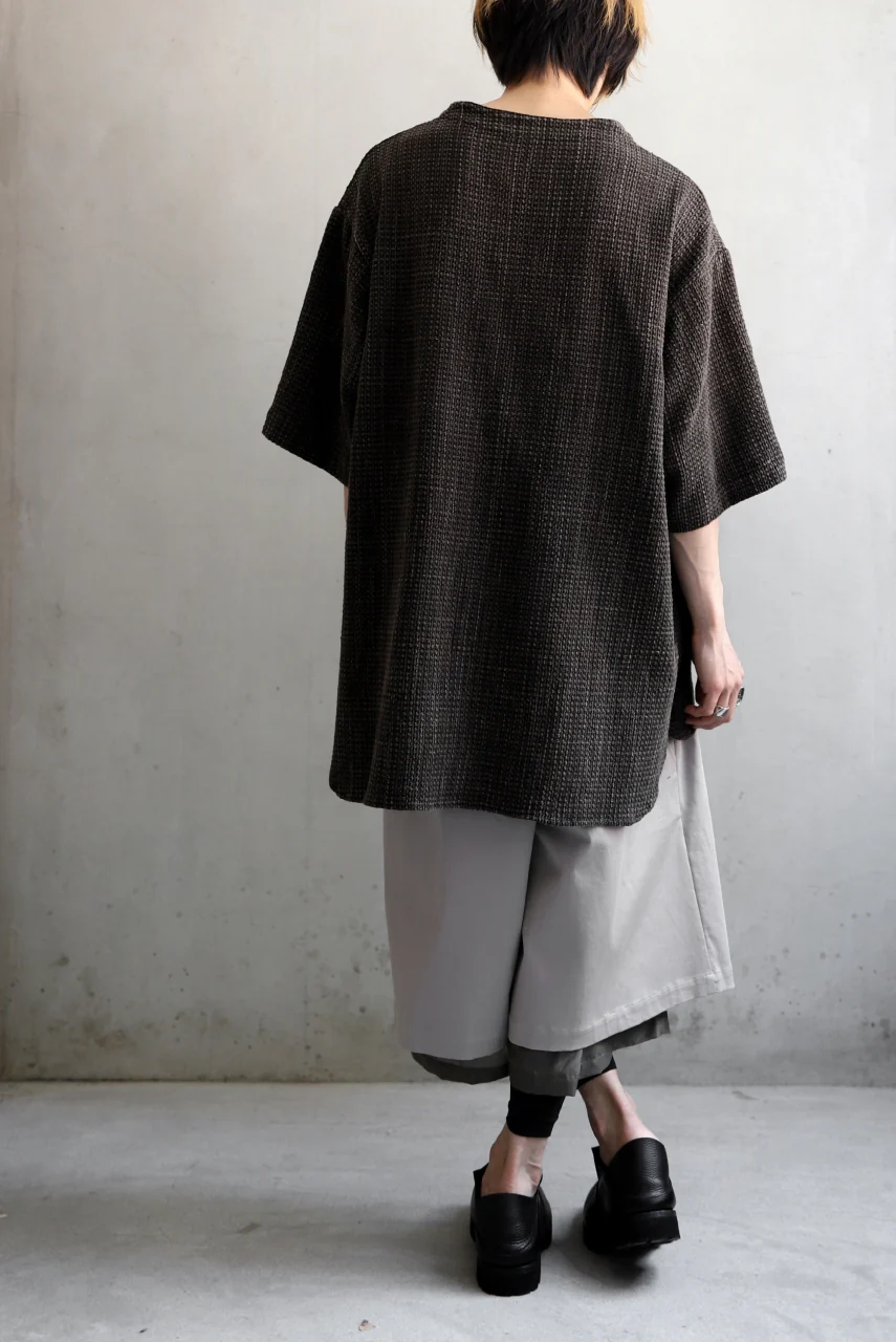 COLINA KEY NECK PULLOVER SHIRT / GARABO LIGHT SASHIKO (ZAKURO) - Image 31
