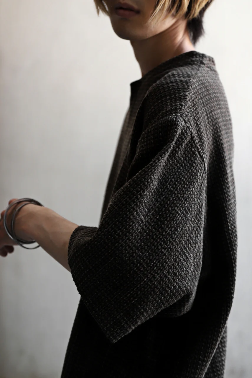 COLINA KEY NECK PULLOVER SHIRT / GARABO LIGHT SASHIKO (ZAKURO) - Image 32