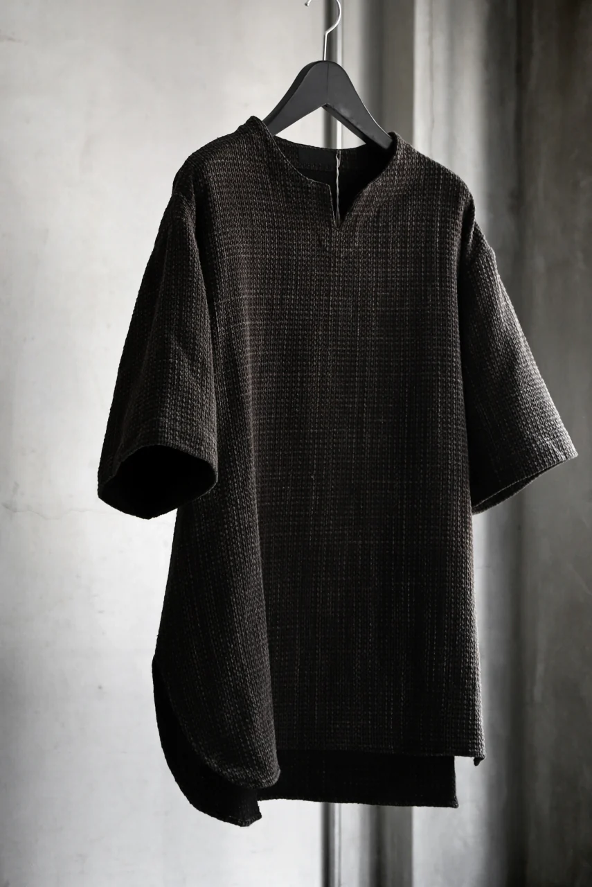 COLINA KEY NECK PULLOVER SHIRT / GARABO LIGHT SASHIKO (ZAKURO) - Image 35