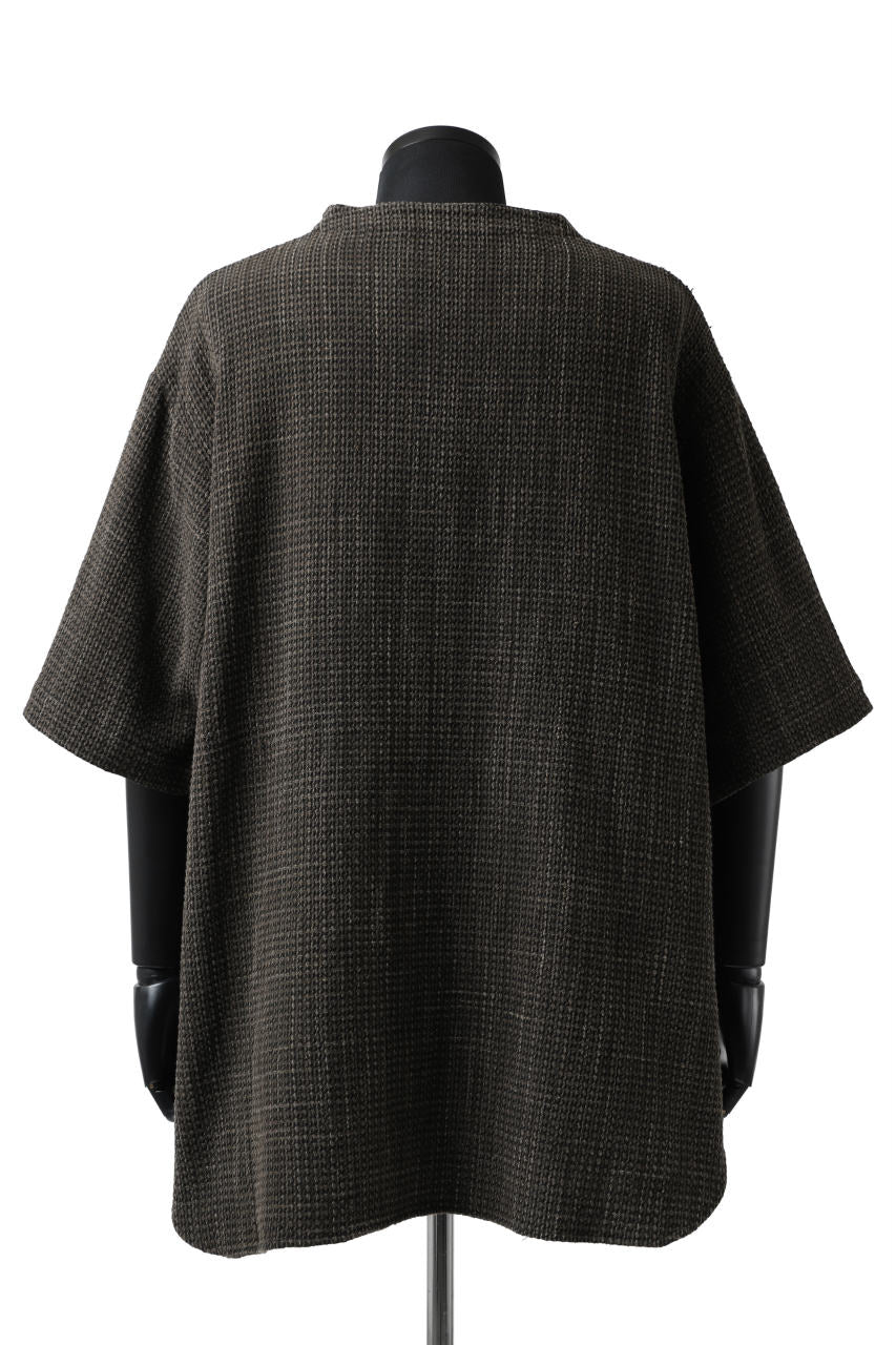 COLINA KEY NECK PULLOVER SHIRT / GARABO LIGHT SASHIKO (ZAKURO) - Image 4