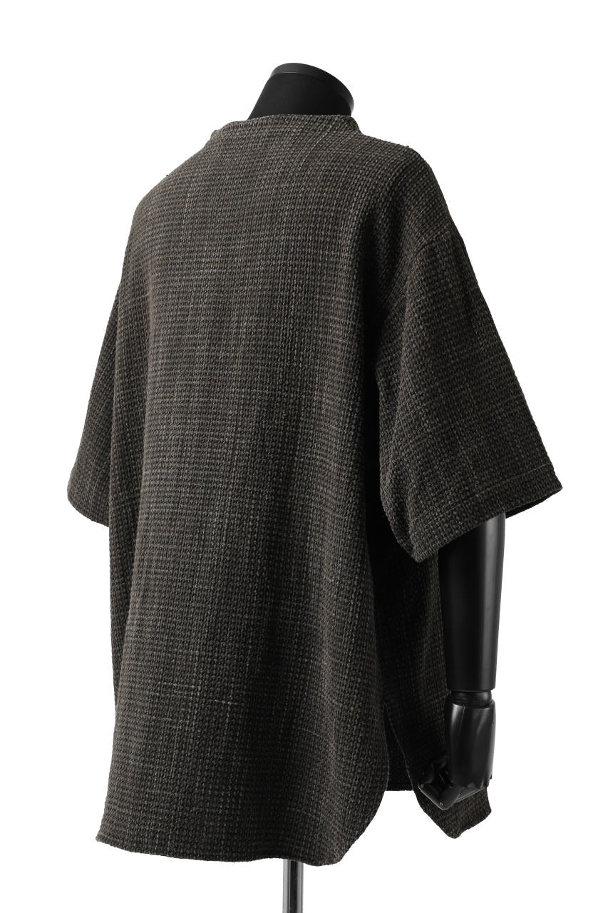 COLINA KEY NECK PULLOVER SHIRT / GARABO LIGHT SASHIKO (ZAKURO) - Image 5