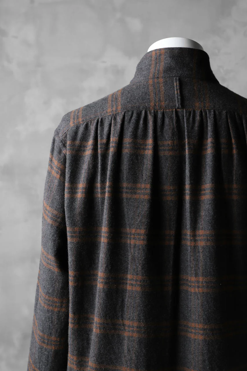 COLINA GARDENER CHECK SHIRT / SOFT FLANNEL (GREY x BROWN) - Image 13