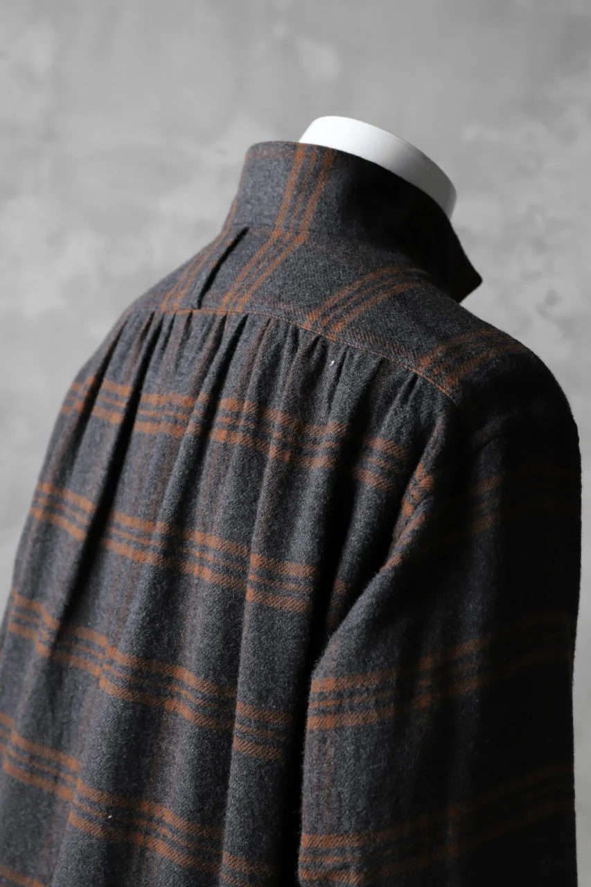 COLINA GARDENER CHECK SHIRT / SOFT FLANNEL (GREY x BROWN) - Image 14