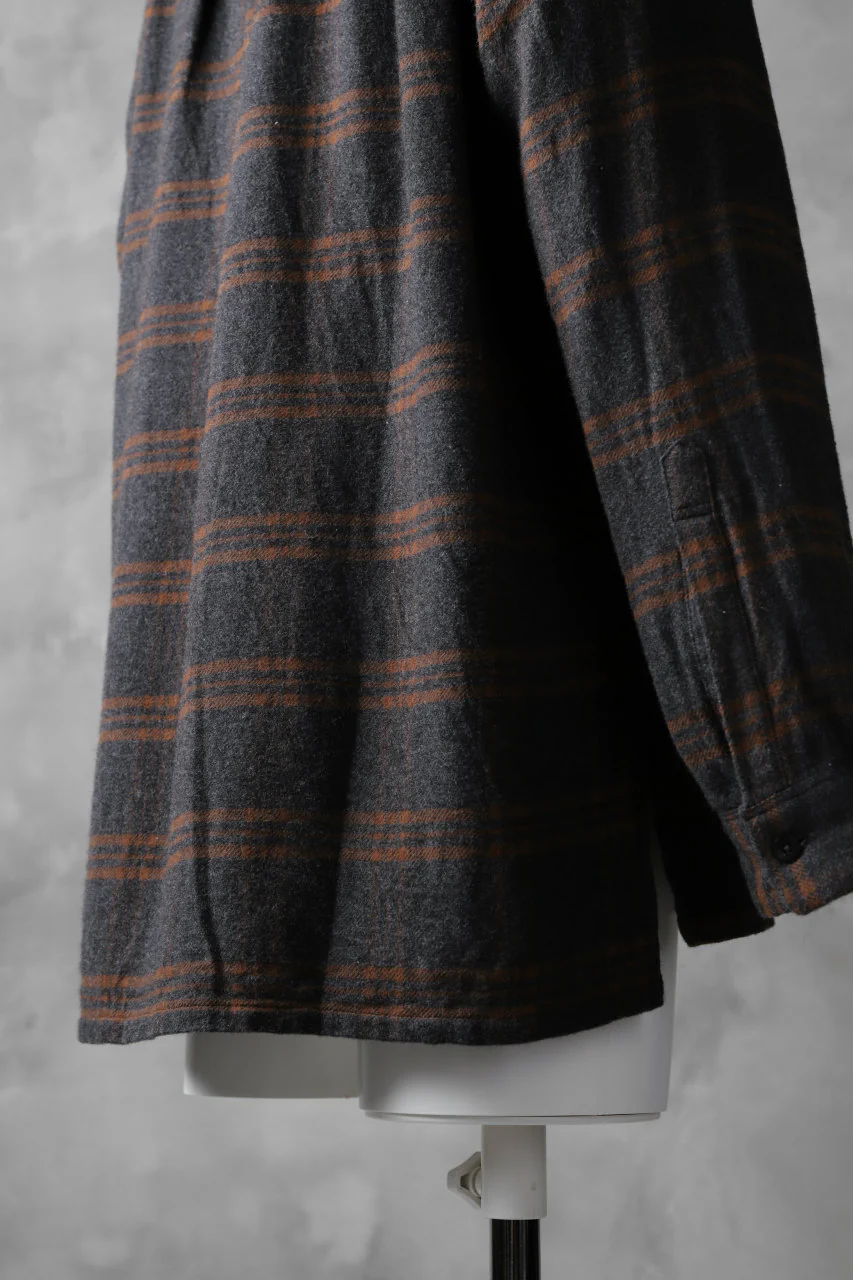 COLINA GARDENER CHECK SHIRT / SOFT FLANNEL (GREY x BROWN) - Image 15