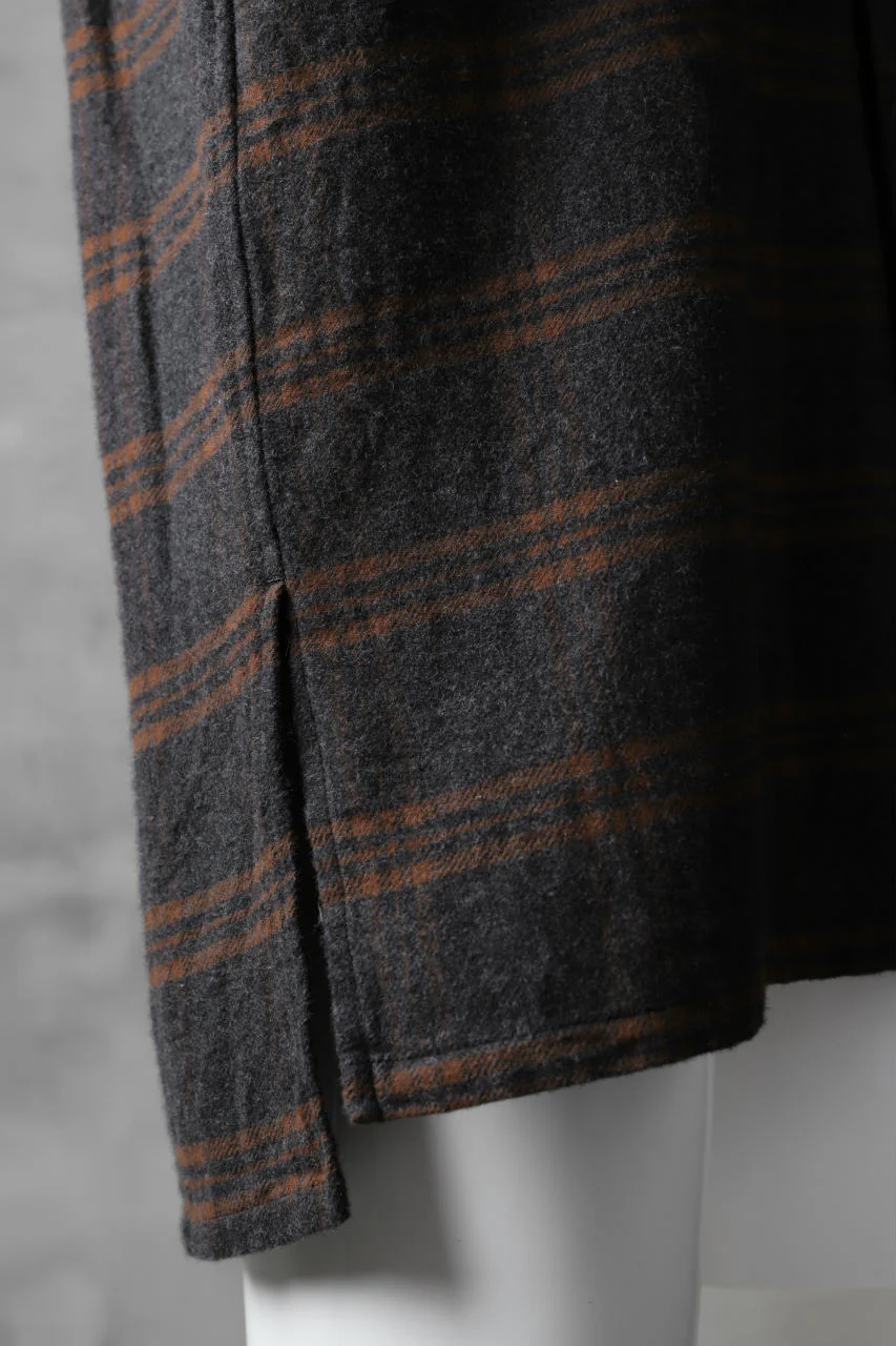 COLINA GARDENER CHECK SHIRT / SOFT FLANNEL (GREY x BROWN) - Image 16