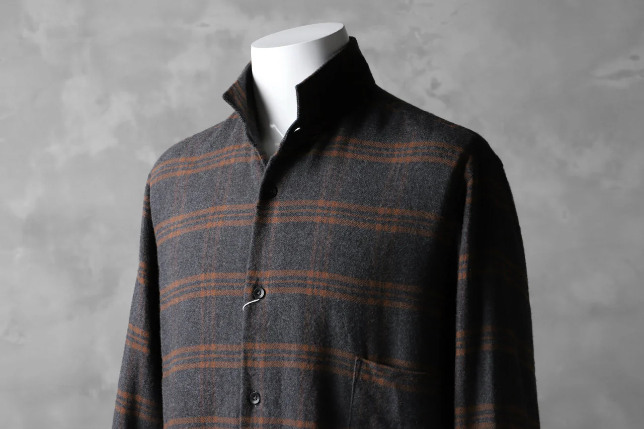 COLINA GARDENER CHECK SHIRT / SOFT FLANNEL (GREY x BROWN) - Image 17