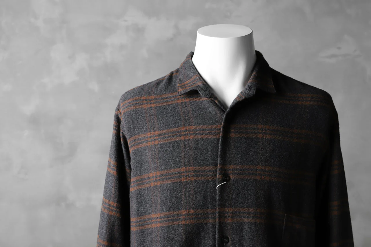 COLINA GARDENER CHECK SHIRT / SOFT FLANNEL (GREY x BROWN) - Image 18